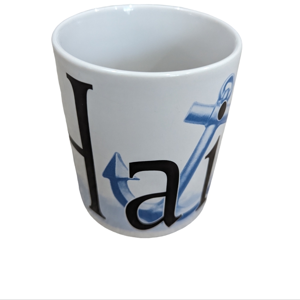 RARE STARBUCKS Haifa City Mug Collector Series Israel Anchor 2002 Great Conditio